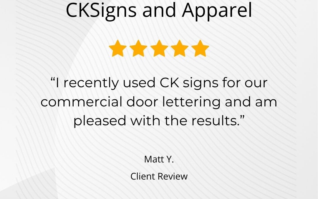 CK Signs – Professional and Pleasing
